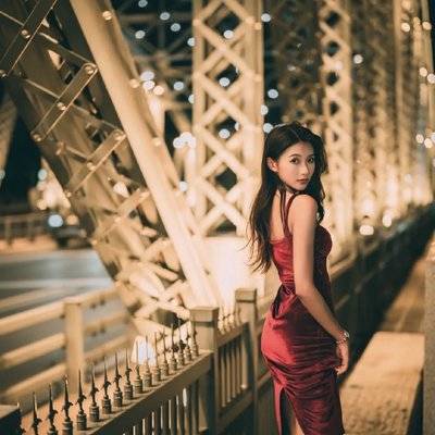 夜景模特