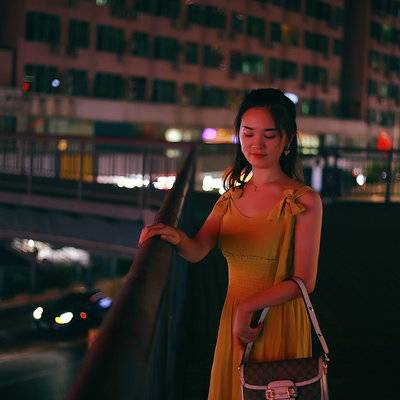 夜景模特