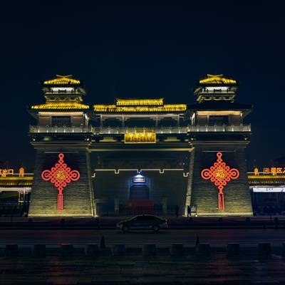 夜景模特