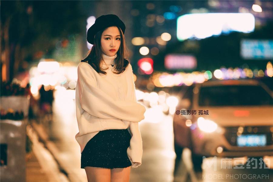 夜景模特