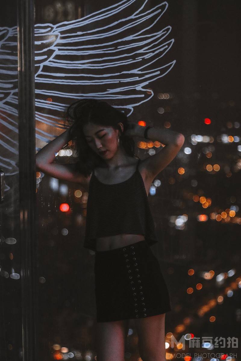 夜景模特