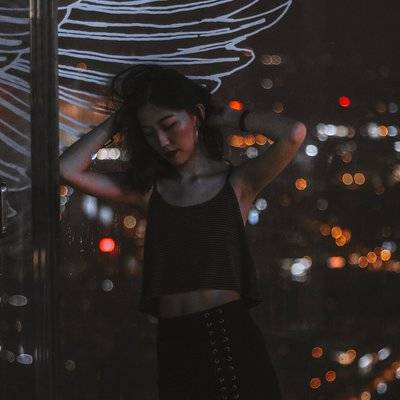 夜景模特