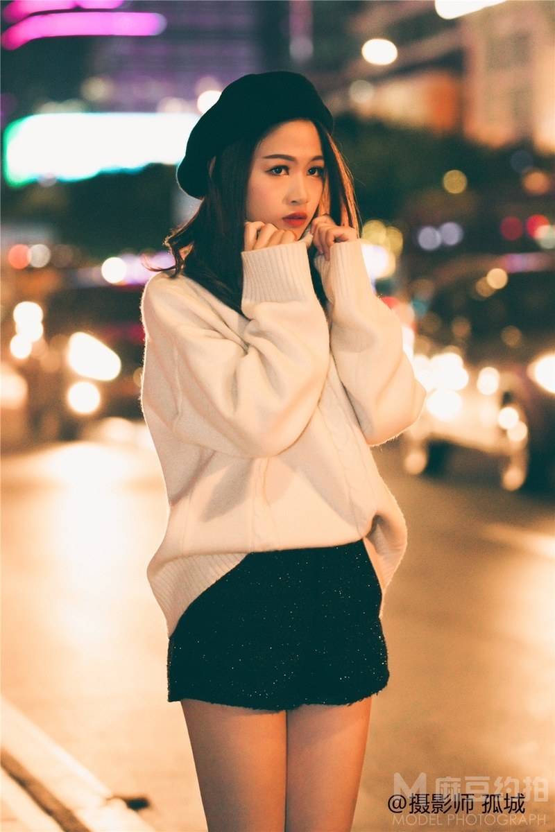 夜景模特