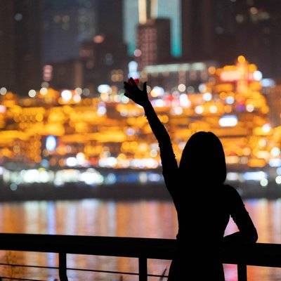 夜景模特