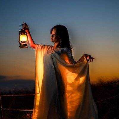 夜景模特