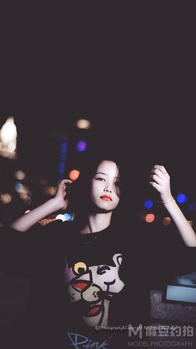 夜景模特