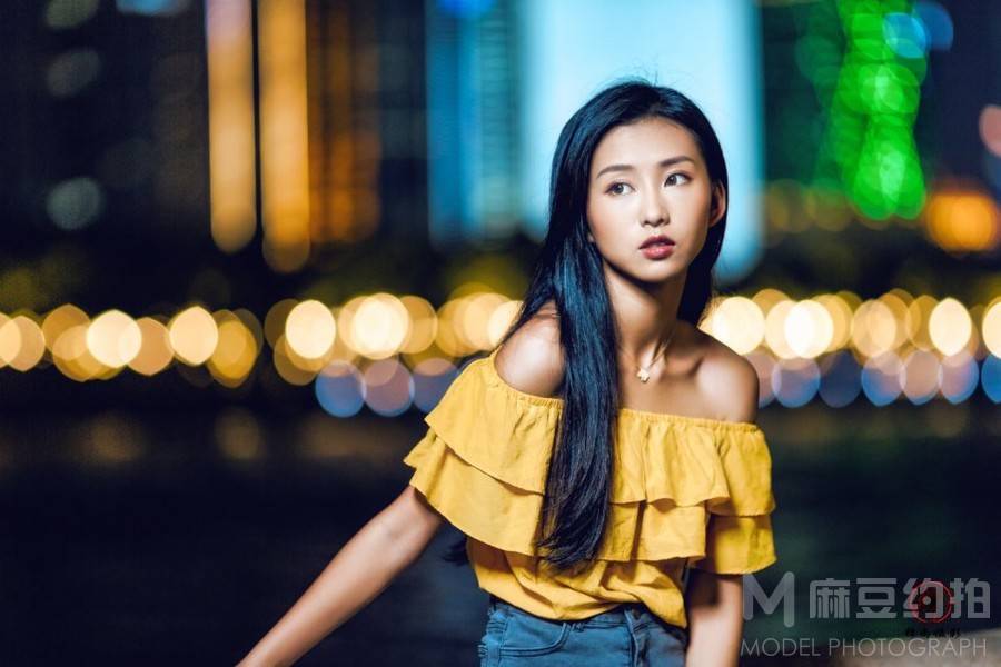 夜景模特