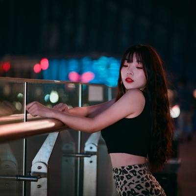 夜景模特