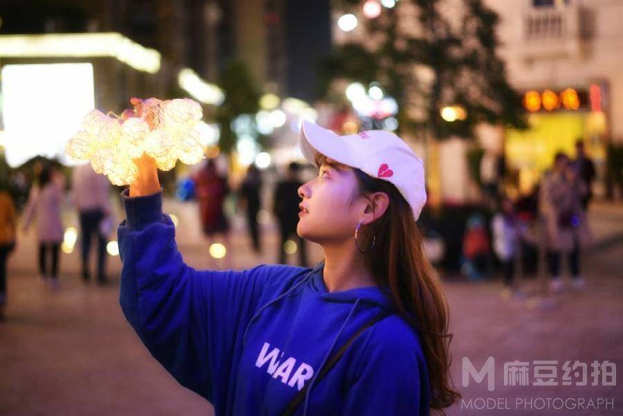 夜景模特