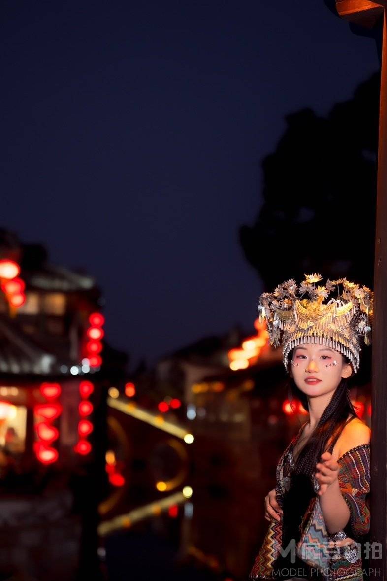 夜景模特
