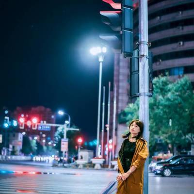 夜景模特