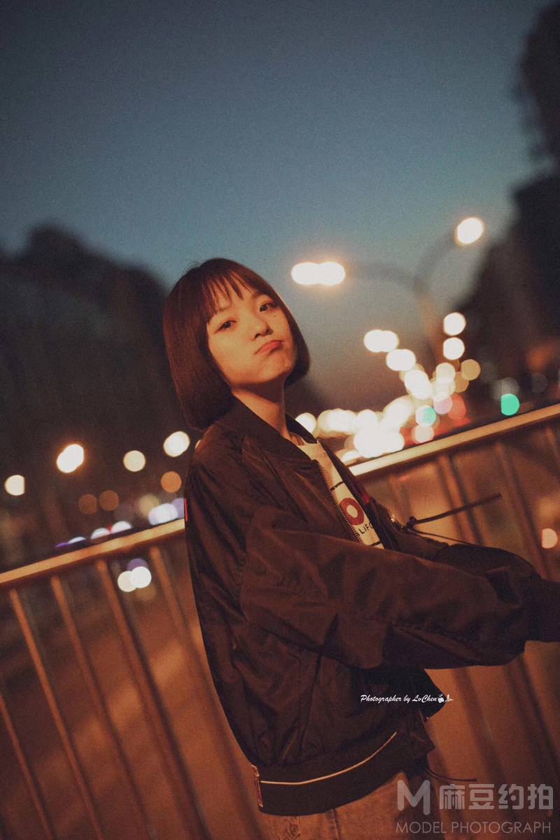 夜景模特