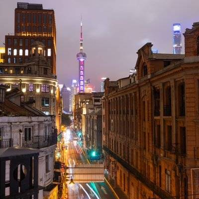 夜景模特