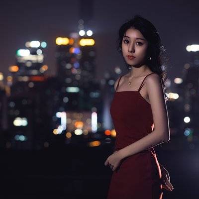 夜景模特