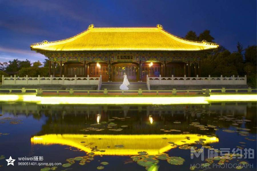 夜景模特