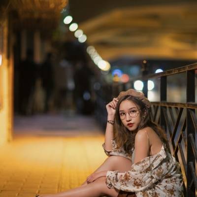 夜景模特