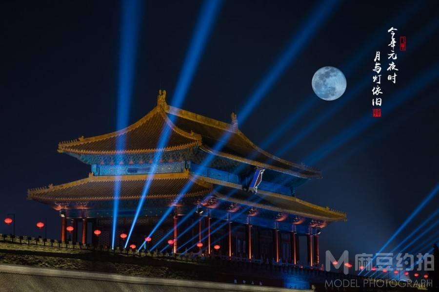 夜景模特
