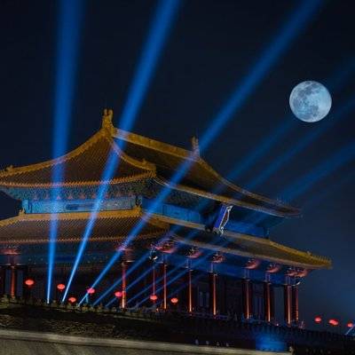 夜景模特