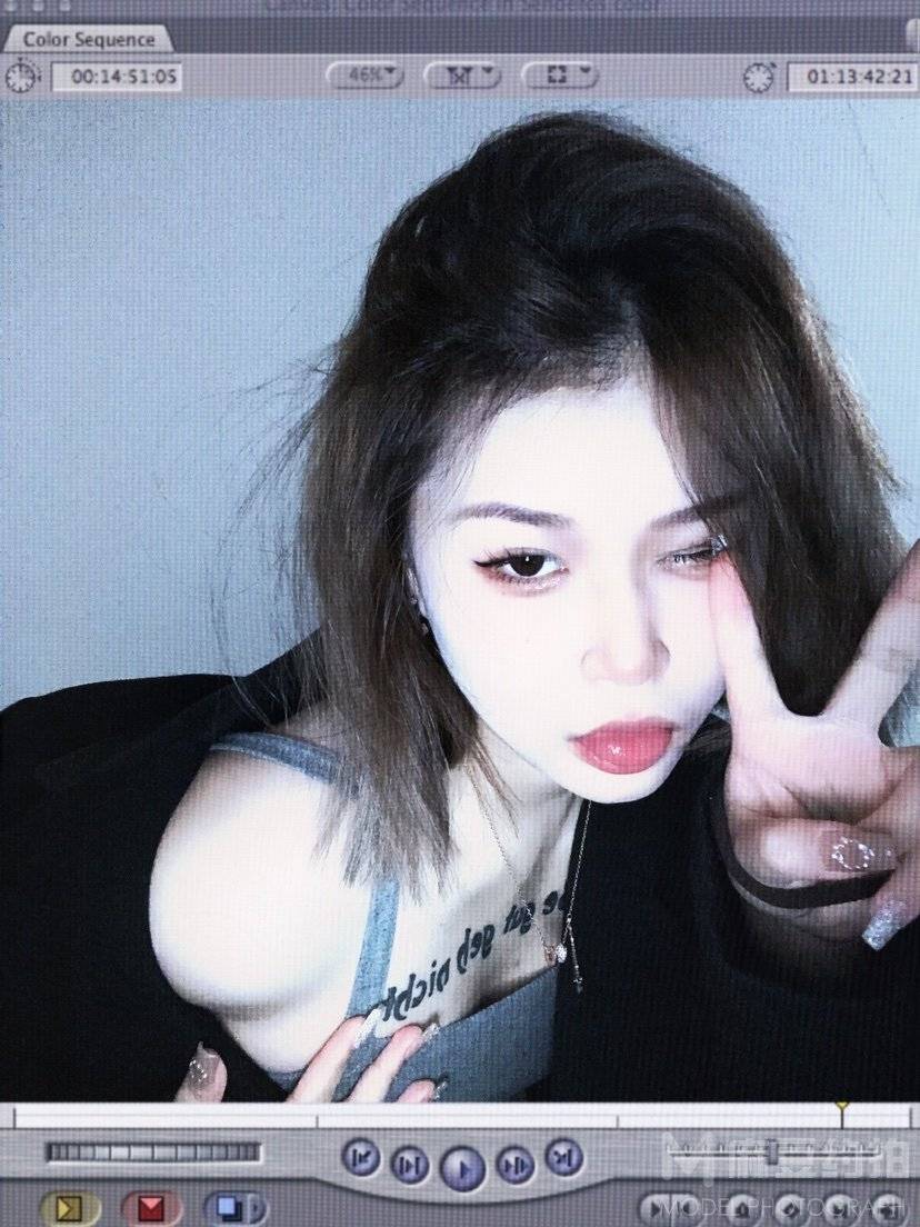 黑白模特