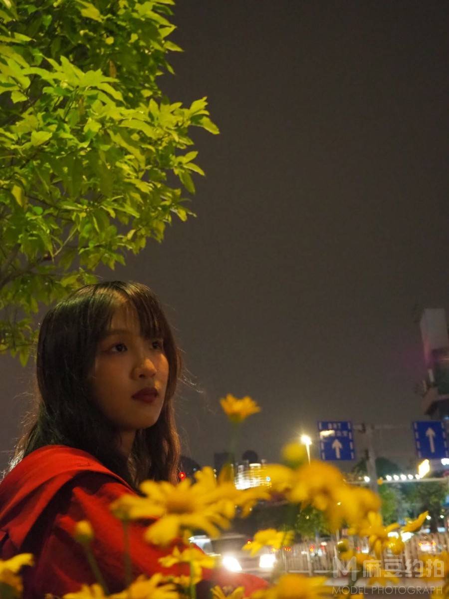 夜景模特