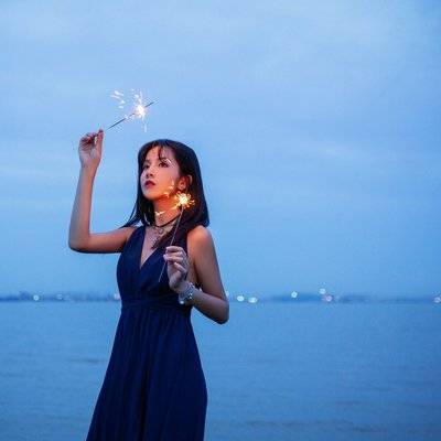 夜景模特
