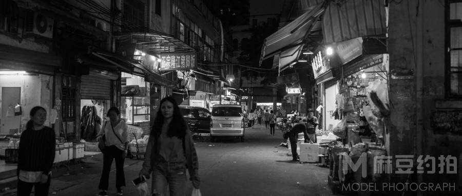 夜景模特