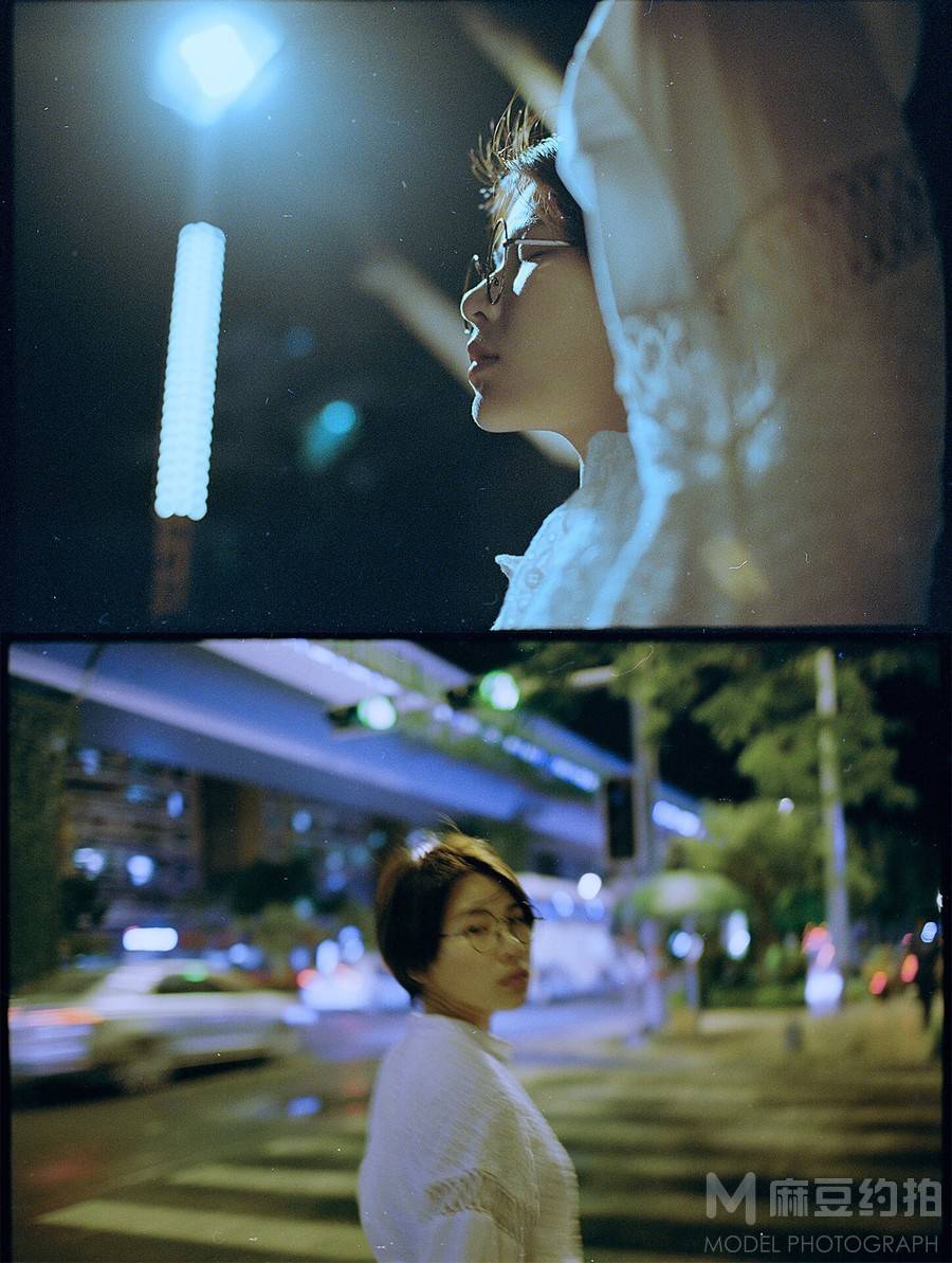 夜景模特