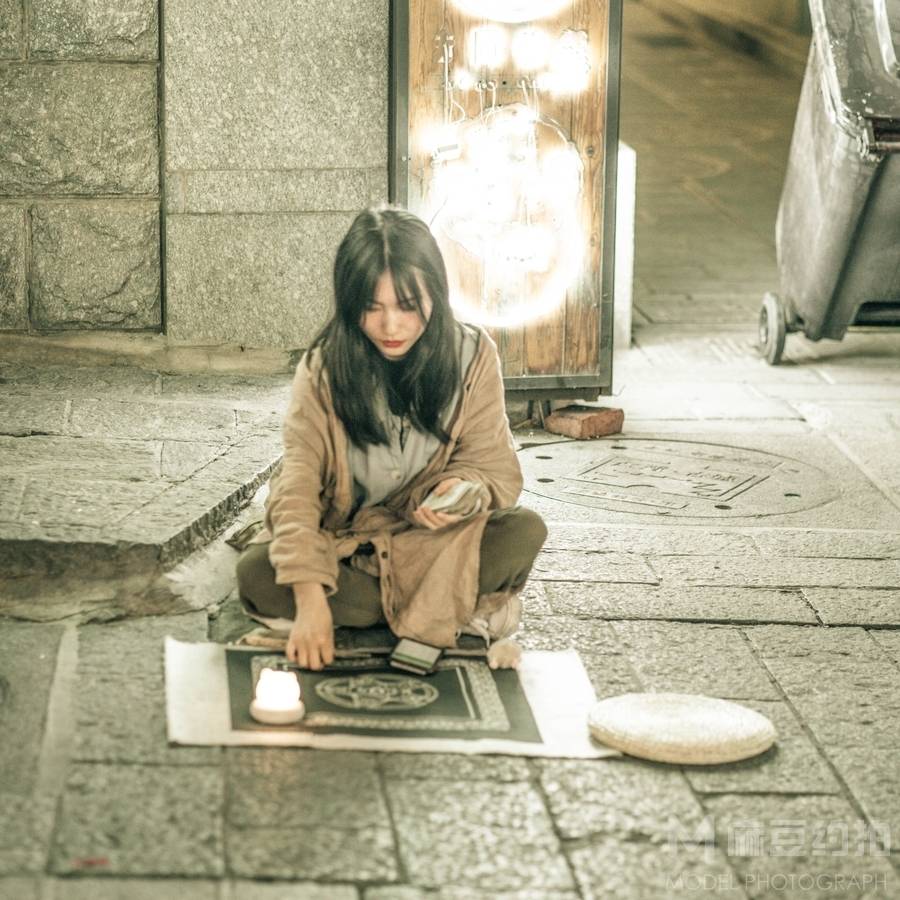 夜景模特