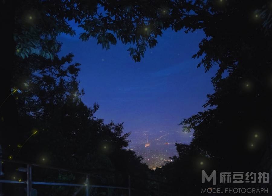 夜景模特