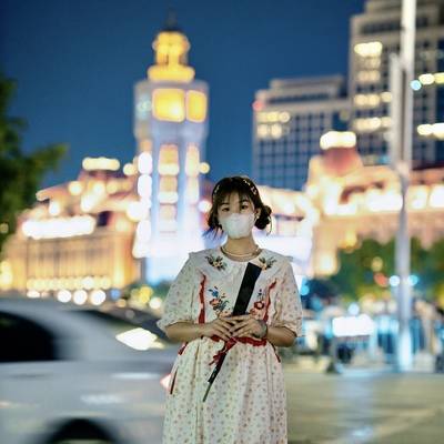 夜景模特