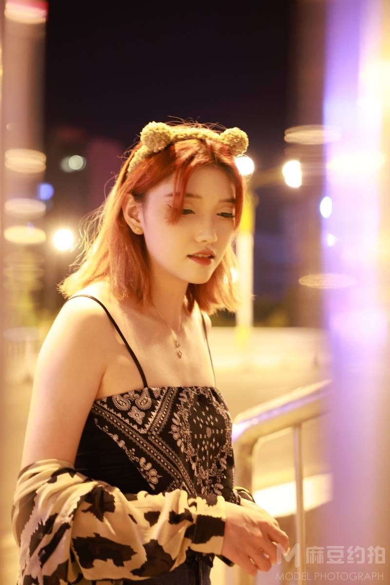 夜景模特
