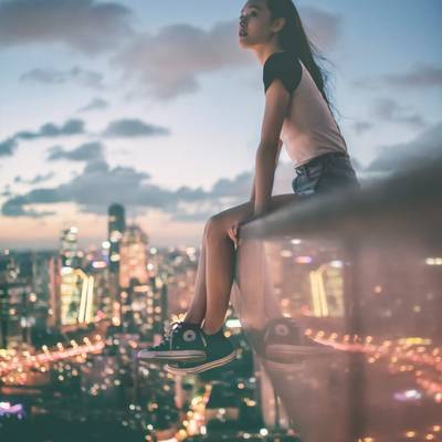夜景模特