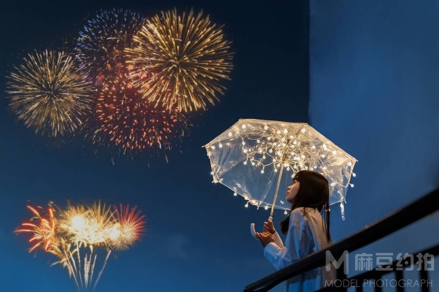 夜景模特