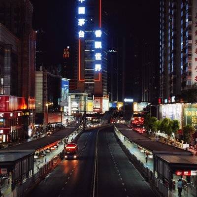 夜景模特