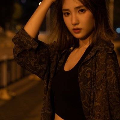 夜景模特