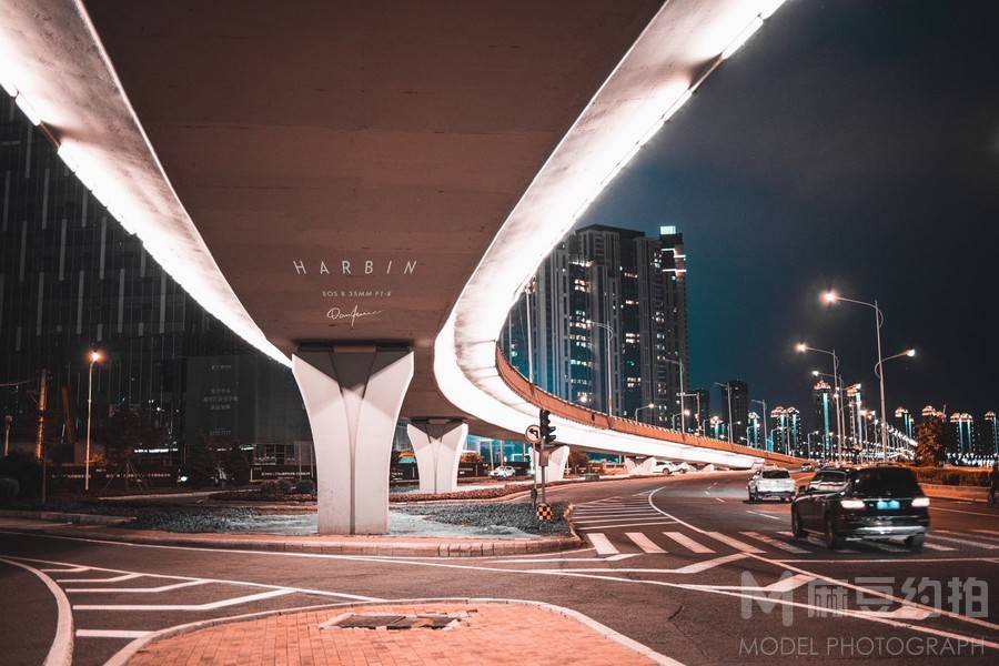 夜景模特