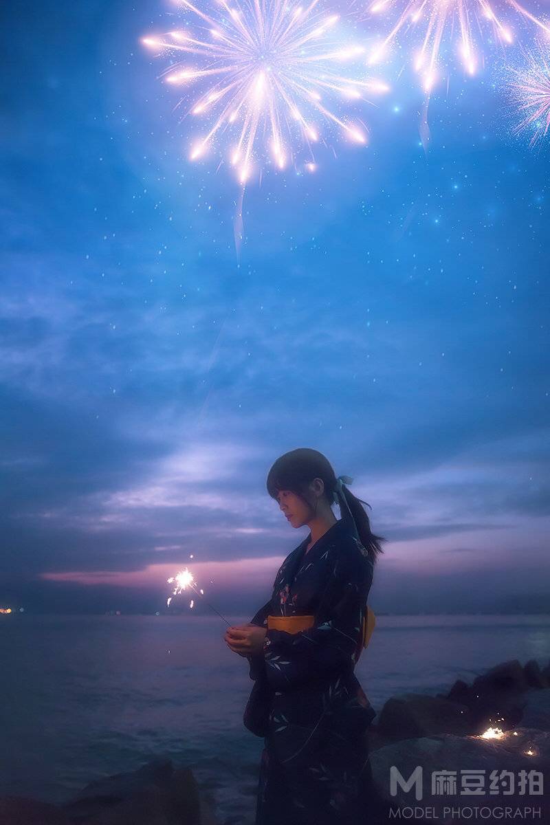 夜景模特
