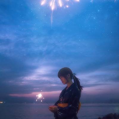 夜景模特