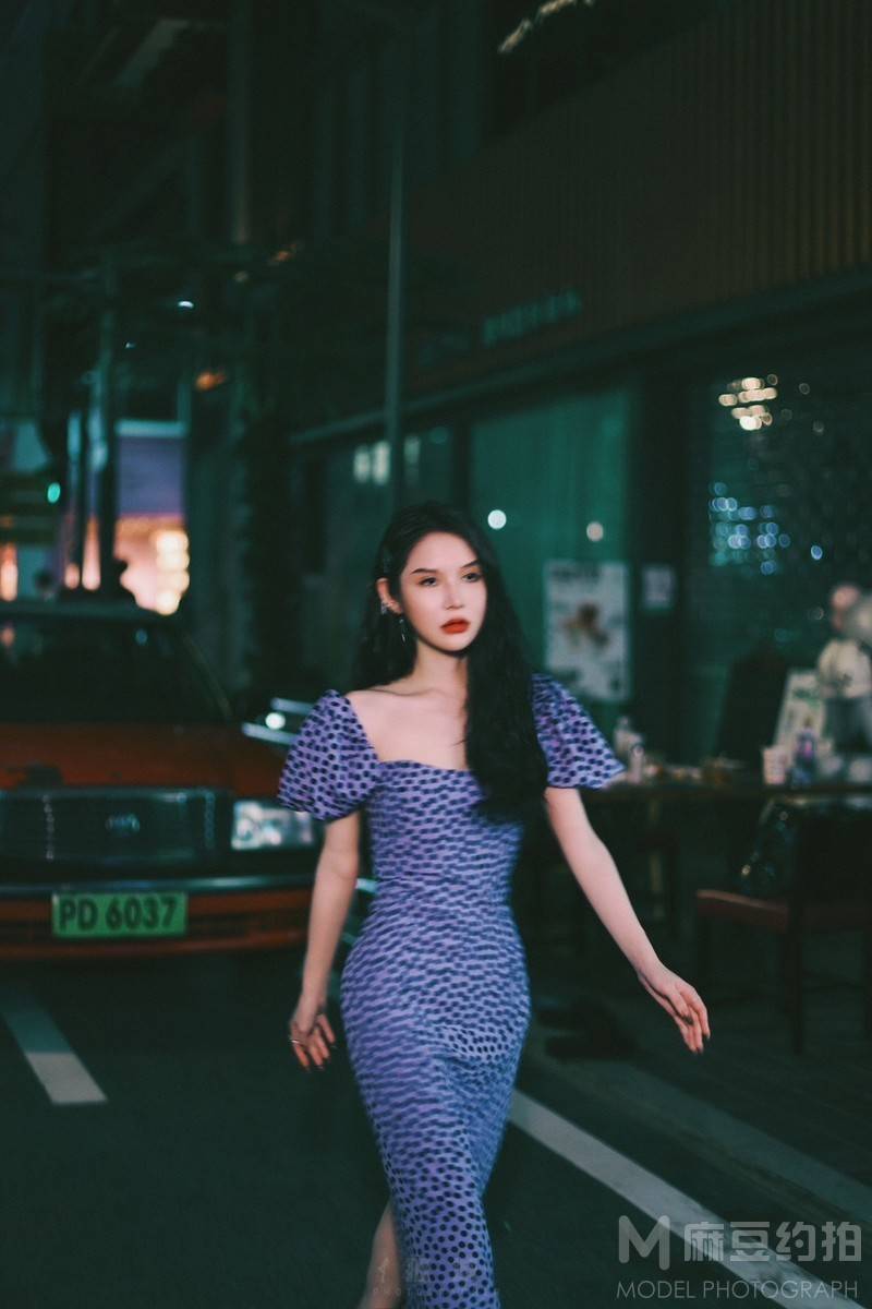 夜景模特