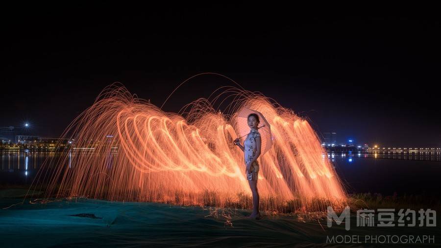 夜景模特