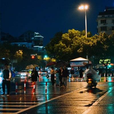 夜景模特