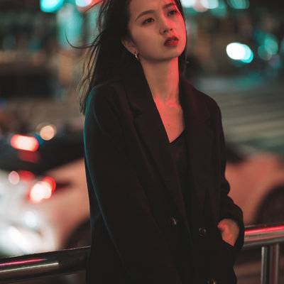 夜景模特