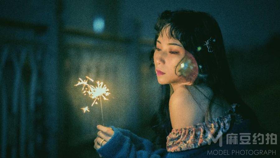 夜景模特