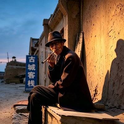 夜景模特