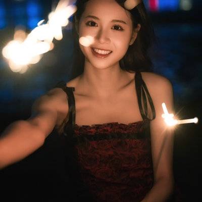 夜景模特