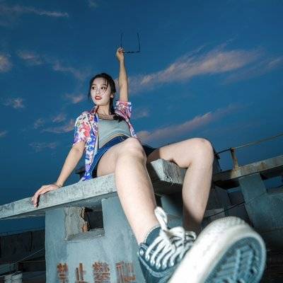 夜景模特