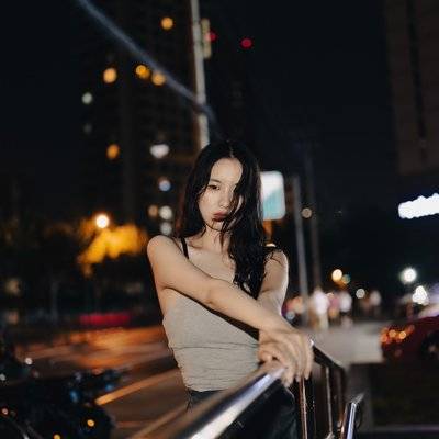 夜景模特