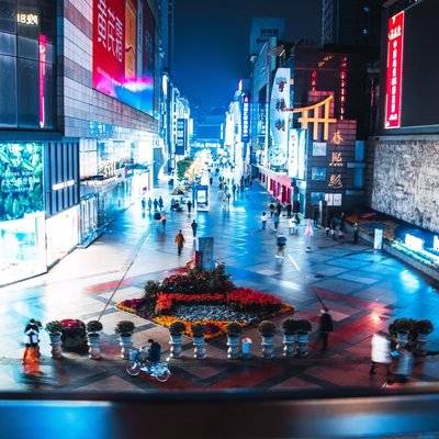 夜景模特
