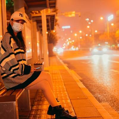 夜景模特