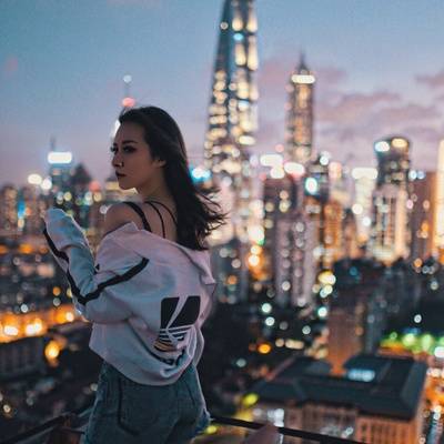 夜景模特